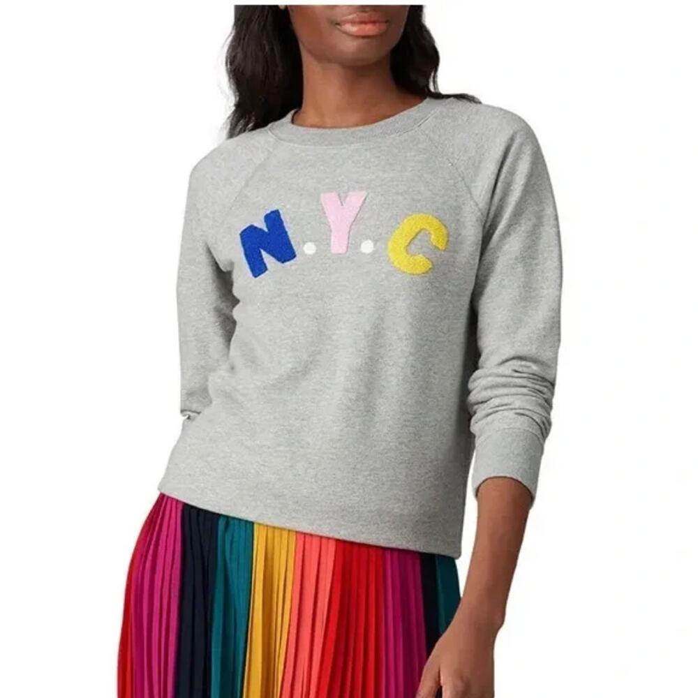 J. Crew Crewneck N.Y.C. Pullover Sweatshirt Size XS New York City Preppy Casual